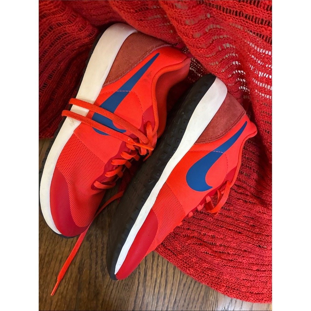 Nike Bright Orange Sneakers with Blue Swoosh 7 - Picture 6 of 6